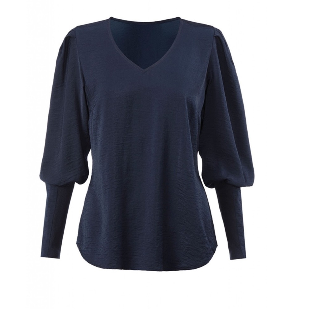 Cabi Timeless Blouse Navy Medium NWT